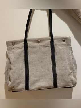 Prada rare Spring/Summer 1999 canvas tote with leather straps